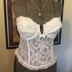 White lace corset